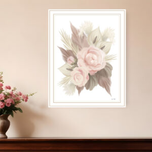BOHEMIAN BOUQUET White Framed Print Wall Art