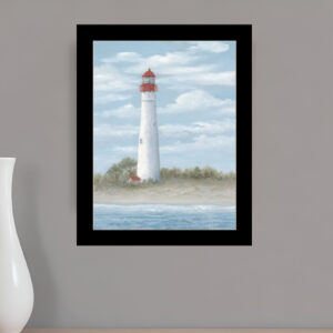 Cape May Light Black Framed Print Wall Art