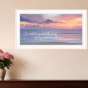 Rest of My Sunsets White Framed Print Wall Art