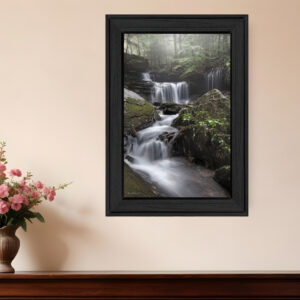 Ricketts Waterfall Black Framed Print Wall Art