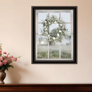 Spring Farm View Black Framed Print Wall Art