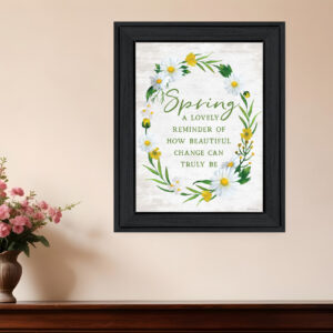 Spring Reminder Black Framed Print Wall Art