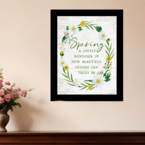 Spring Reminder Black Framed Print Wall Art