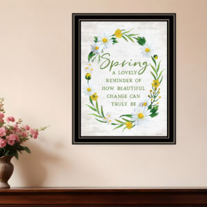 Spring Reminder Black Framed Print Wall Art