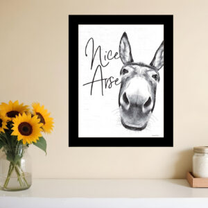 Nice Arse Black Framed Print Bathroom Wall Art