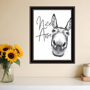 Nice Arse Black Framed Print Bathroom Wall Art
