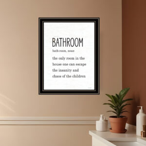 Bathroom Escape Black Framed Print Bathroom Wall Art