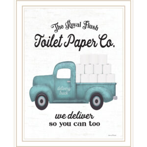 Toilet Paper Co White Framed Print Bathroom Wall Art