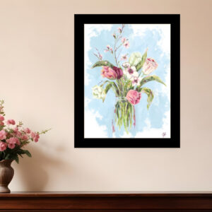 Flourish Black Framed Print Wall Art