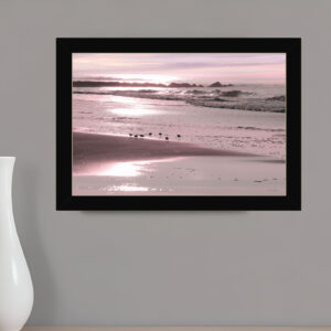 Breakfast On The Beach Black Framed Print Wall Art