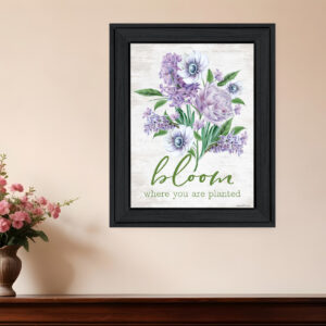 Bloom Where You Are Planted Black Framed Print Wall Art