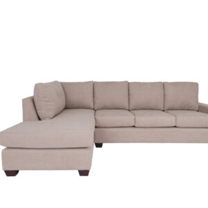 Tan Polyester Blend L Shaped Two Piece Sectional