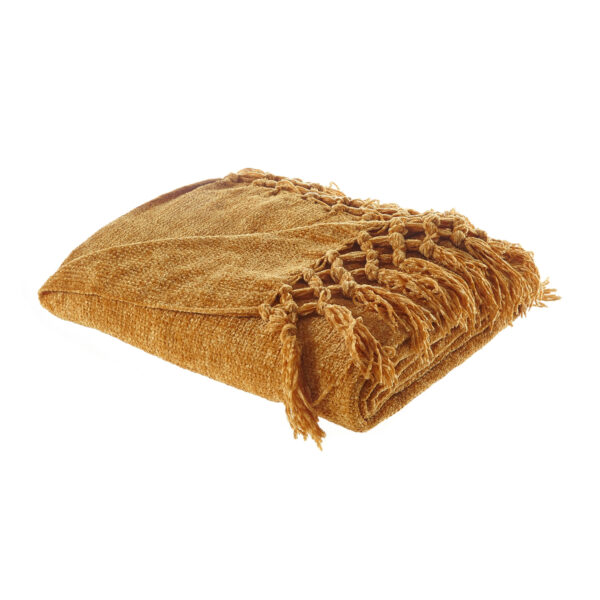 50" X 60" Yellow Woven Polyester Throw Blanket