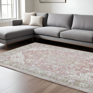 8' X 10' Sage And Gray Medallion Area Rug