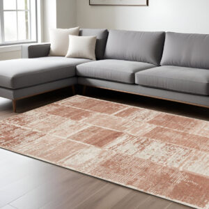 8' X 10' Sand And Ivory Geometric Area Rug