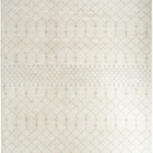 3' X 5' Blue and Ivory Abstract Power Loom Washable Area Rug