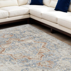 8' X 10' Gray and Ivory Moroccan Power Loom Washable Area Rug