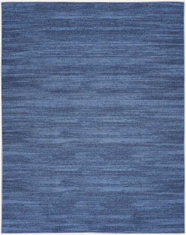 6' X 9' Blue Abstract Power Loom Washable Non Skid Area Rug