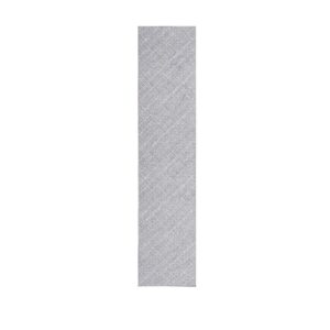 8' Cream Abstract Washable Runner Rug