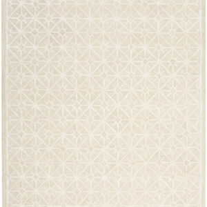 5' X 7' Brown and Ivory Geometric Hand Tufted Area Rug