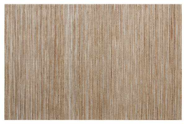 9' X 12' Beige Striped Hand Woven Area Rug