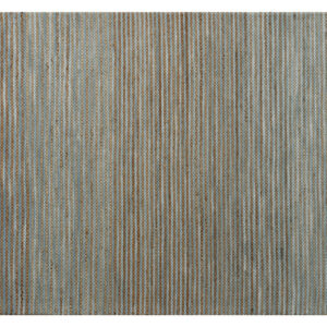 9' X 12' Blue Striped Hand Woven Area Rug
