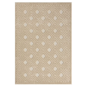 5' X 7' Beige Geometric Area Rug
