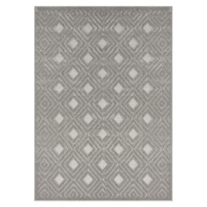 5' X 7' Gray Geometric Area Rug