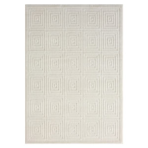 5' X 7' Ivory Geometric Area Rug
