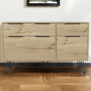 47" Natural Four Drawer Double Dresser
