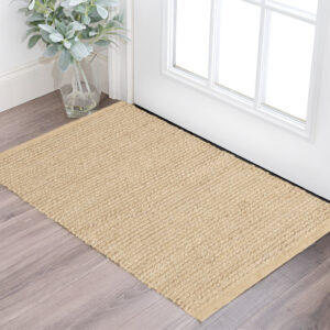 2' X 3' Natural Jute Flatweave Handmade Area Rug