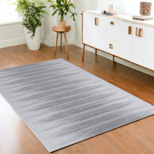 4' X 6' Gray Ombre Distressed Non Skid Area Rug