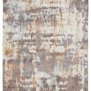 9' X 12' Brown and Tan Abstract Wool Blend Hand Loomed Area Rug
