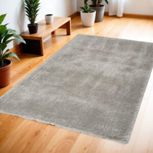 4' X 6' Gray Shag Area Rug