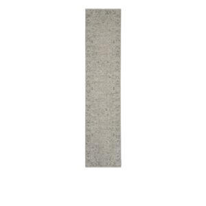10' Gray Floral Runner Rug