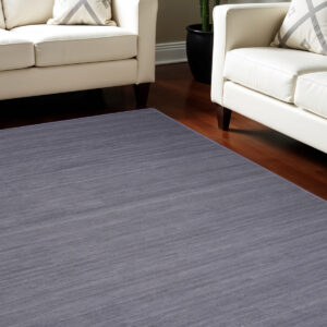 8' X 10' Navy Blue Abstract Washable Area Rug