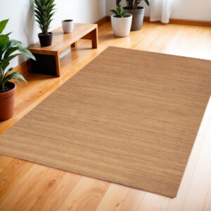 4' X 6' Copper Abstract Washable Area Rug