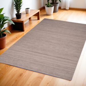 4' X 6' Gray Abstract Washable Area Rug