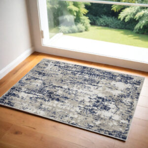 3' X 4' Ivory Abstract Area Rug