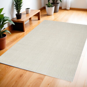4' X 6' Ivory and Gray Geometric Area Rug