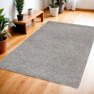 4' X 6' Gray Shag Area Rug