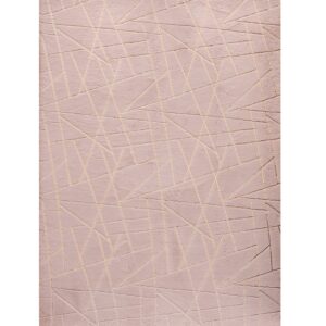 2' X 3' Pink and Gold Faux Fur Abstract Shag Non Skid Area Rug
