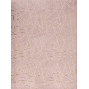 3' X 5' Pink and Gold Faux Fur Abstract Shag Non Skid Area Rug