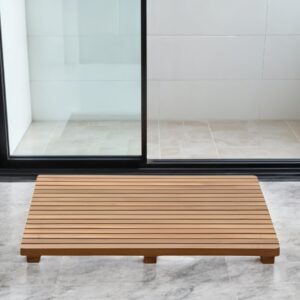 Natural Teak 24" Square Shower Mat