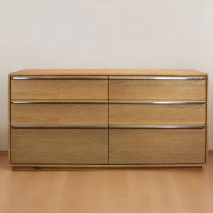 72" Brown Solid Wood Six Drawer Double Dresser