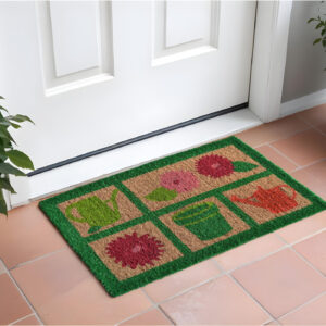 18" X 30" Brown Coir Garden Tools Outdoor Spring Door Mat