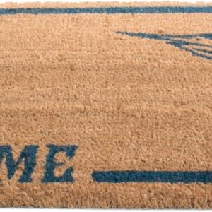 18" X 30" Brown and Black Coir Swordfish Welcome Outdoor Door Mat