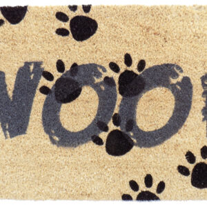 18" X 30" Brown and Black Coir Woof Outdoor Door Mat
