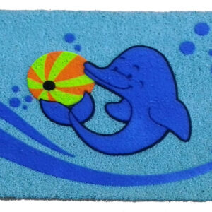 18" X 30" Blue Coir Dolphin Outdoor Door Mat