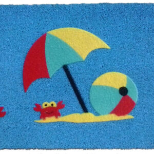 18" X 30" Blue Coir Tropical Outdoor Door Mat